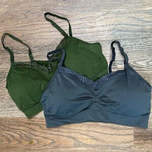 Coobie Seamless V-Neck Lace Trim Bra 9042